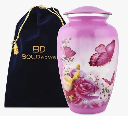 Miniatura 12 de BOLD & DIVINE Urnas de cremación con temática de mariposa Urnas decorativas para cenizas humanas de mujeres y hombres, urnas para cenizas, urnas
