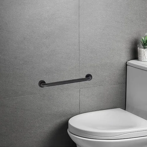 Miniatura 7 de supregear - Paquete de 2 barras de agarre para baño, barra de seguridad negra de 20 pulgadas de longitud, mango antideslizante de acero inoxidable