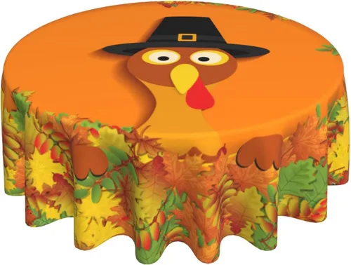 Miniatura 12 de Mantel rústico de madera para mesa redonda de estilo campestre, mantel de cocina y comedor turquesa, lavable, para decoración, 60x90 pulgadas