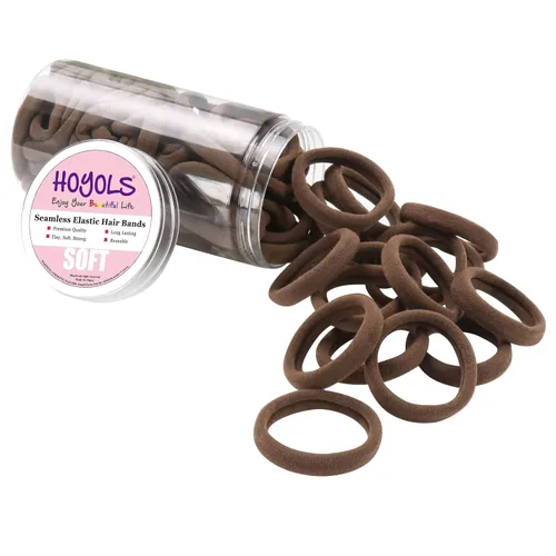 Miniatura 10 de Bandas pequeñas para el cabello sin costuras, liga para coleta que no daña de 4 cm (10 colores muilt)