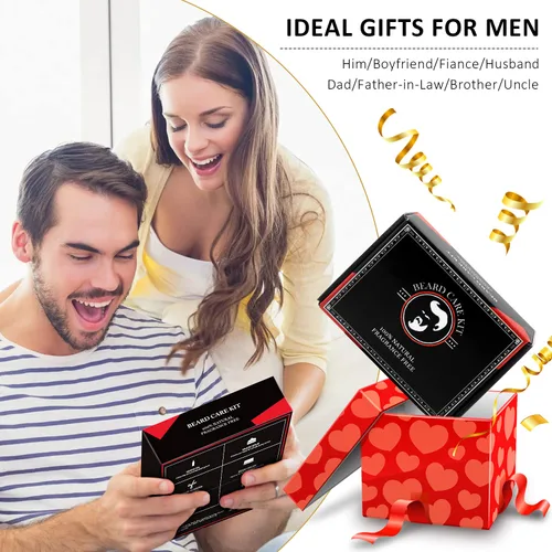 Miniatura 6 de Regalos para el día del padre, kit de barba para hombres, kit de crecimiento y aseo de barba con aceite para barba, bálsamo para barba, cepillo