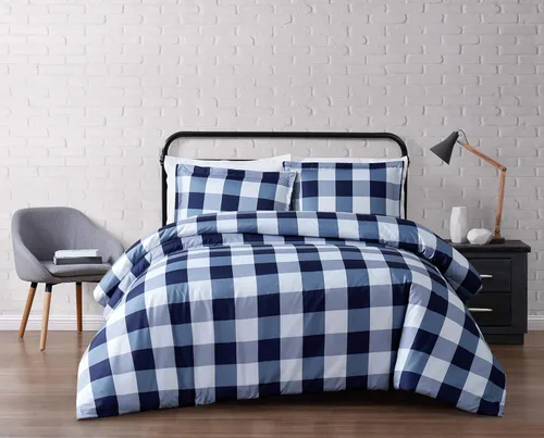 Miniatura 11 de TRULY SOFT Everyday Buffalo - Juego de edredón de 2 piezas de poliéster negro a cuadros, tamaño individual XL, para hombres y mujeres, certificado
