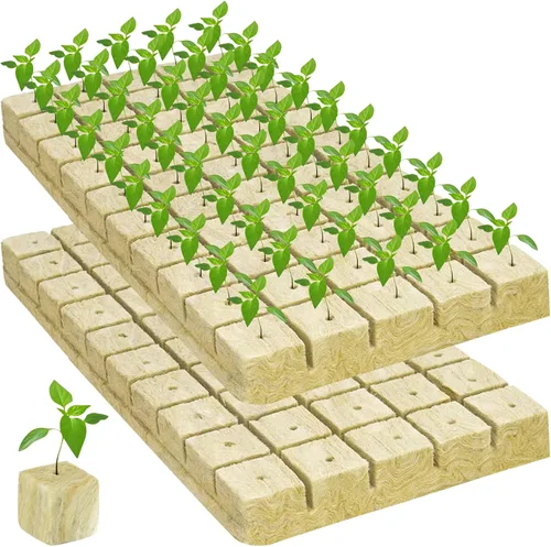 Miniatura 8 de Legigo Cubos de lana de roca de 1 pulgada para hidroponía, cubos de cultivo para plantación de lana de roca para torre hidropónica, jardín, plantas
