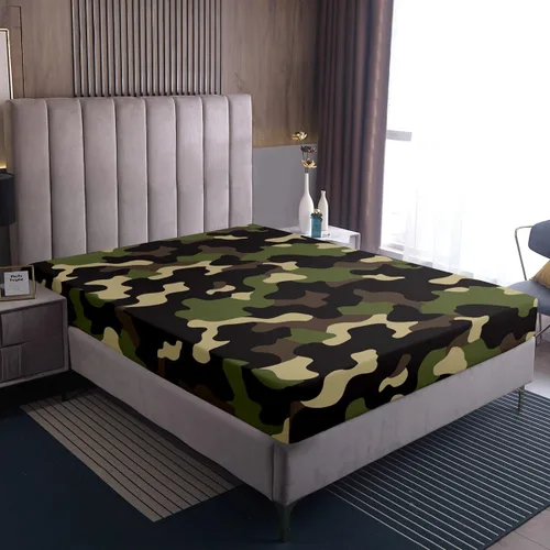 Miniatura 7 de Erosebridal Juego de ropa de cama de camuflaje para niños, sábanas de camuflaje militar, tamaño individual para adolescentes, jóvenes, adultos
