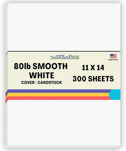 Miniatura 17 de 200 hojas de papel para tarjetas blanco brillante liso de 80#, 10,2 x 22,9 cm (4 x 9 pulgadas) Tamaño de inserción para sobre #10 - 36 kg/libra