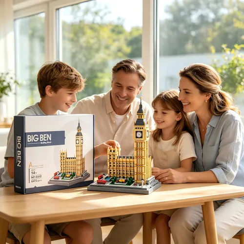 Miniatura 7 de Komvoor World Famous Architecture - Juego de 4112 bloques de construcción – London Big Ben DIY modelo coleccionable para amantes, adultos