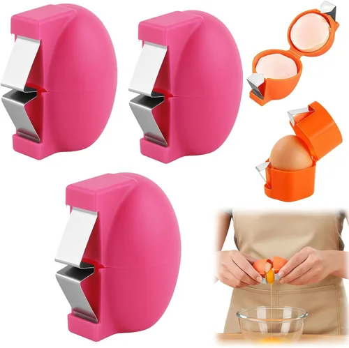 Miniatura 8 de Abridor de cáscaras de huevo, removedor de cáscara multifuncional mejorado para huevos crudos y duros, abridor de cáscaras de huevos de acero