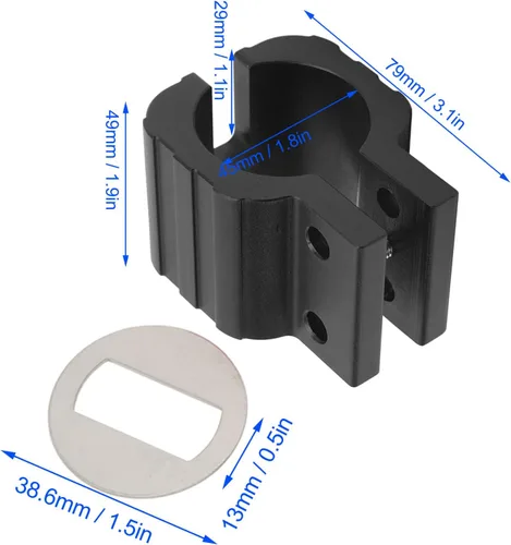 Miniatura 4 de Alomejor Cerradura de scooter eléctrico, palanca de liberación rápida, abrazadera resistente con llave hexagonal, cerradura de seguridad