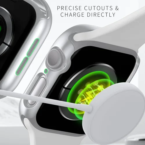 Miniatura 5 de Rontion - Juego de 6 fundas rígidas de policarbonato compatibles con Apple Watch Series 11/10 de 42 mm con protector de pantalla de vidrio templado