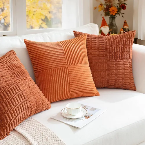 Miniatura 7 de OTOSTAR Juego de 4 fundas de almohada decorativas bohemias de otoño de 16 x 16 pulgadas para sofá cama, decoración del hogar en otoño, funda