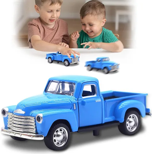Miniatura 16 de Camión de juguete beige pequeño para niños pequeños de 2, 3, 4, 5, 6, 7, 8 años niños y niñas, coche de juguete de aleación 1:32 para niños pequeños