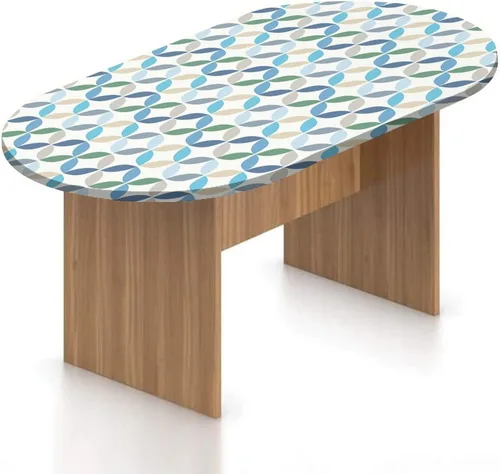 Miniatura 26 de XISUNYA Mantel ovalado ajustable para patio, mantel geométrico de poliéster elástico, mantel ajustable con estampado tribal, se adapta a mesas