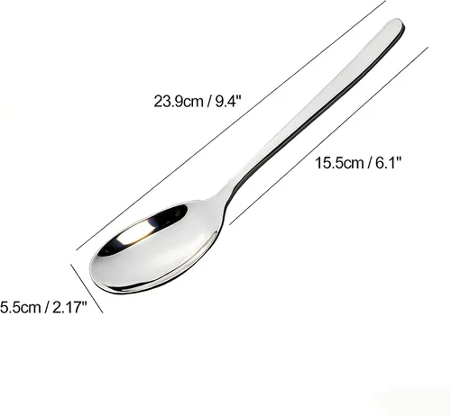 Miniatura 2 de 8 cucharas grandes para servir, cucharas de acero inoxidable para servir bufé