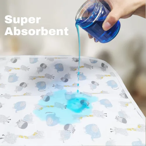 Miniatura 4 de Cambiador de pañales grande para bebé, algodón suave e impermeable, almohadilla cambiadora para bebé de 27.5 x 37.5 pulgadas, protector de sábana