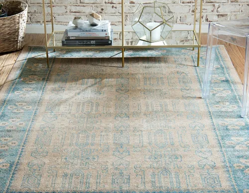 Miniatura 6 de Unique Loom Salzburg Collection - Alfombra clásica de diseño tradicional de inspiración oriental, 2 x 3 pies, color beige y azul