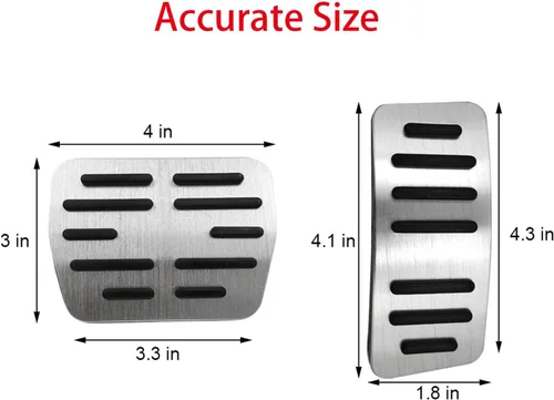 Miniatura 4 de TTCR-II Compatible con cubiertas de pedal Volkswagen Atlas Tiguan 2018-2025 y Jetta 2019-2025, para VW Golf GTI 2015-2025, para placa de freno