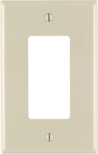 Miniatura 8 de Leviton 1-Gang 1-Decora Midway - Placa de pared de nailon (10 unidades, PJ26-WM, color blanco)