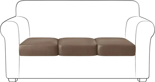 Miniatura 27 de Yates Home Funda de cojín de piel sintética para sofá, impermeable, elástica, para asiento de caravana, sofá biplaza, protector de muebles, funda