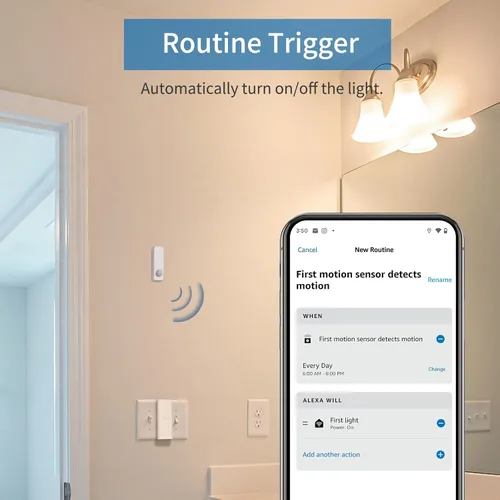 Miniatura 2 de THIRDREALITY Paquete de 2 sensores de movimiento Zigbee, requiere concentrador Zigbee, apto para mascotas, funciona con asistente doméstico