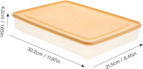 Miniatura 2 de Caja de almacenamiento de huevos frescos con tapa abatible, soporte para huevos para refrigerador, bandejas de huevos de plástico para refrigerador
