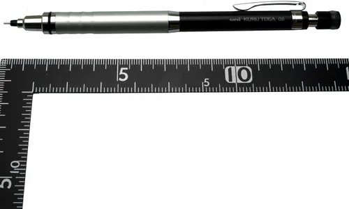 Miniatura 5 de Portaminas Uni Kuru Toga de 0,5 mm de alta calidad con rotación automática de plomo, negro (M510121P.24)