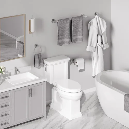 Miniatura 6 de USHOWER Juego de accesorios de baño de níquel cepillado, juego moderno de barra de toalla de 24 pulgadas montado en la pared, juego de accesorios