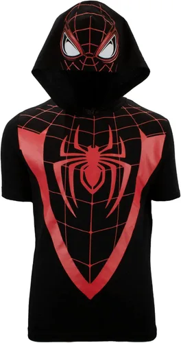 Miniatura 3 de Marvel Avengers - Disfraz de personajes de superhéroes para niños ligero manga corta sudadera con capucha y pantalones cortos conjunto deportivo