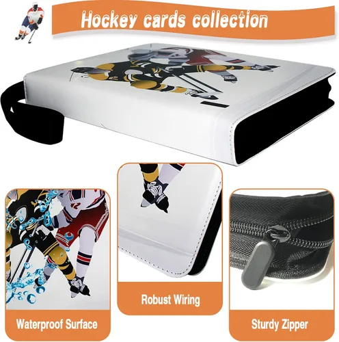 Miniatura 2 de Álbum de Tarjetas de Hockey, Carpeta de Tarjetas de Intercambio de 9 Bolsillos con 50 Fundas Extraíbles, Compatible con 900 Tarjetas Deportivas