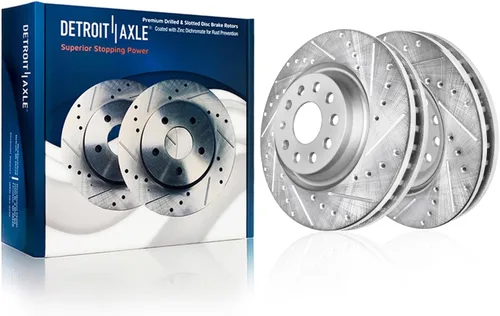 Miniatura 50 de Detroit Axle - Rotores de freno para Toyota Avalon 2020-2021 Camry 2020-2024, repuesto de rotores de freno de disco perforados y ranurados: rotor