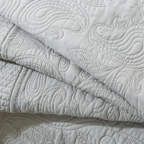 Miniatura 371 de HoneiLife - Juego de colcha de tamaño Queen, juego de ropa de cama de pana bordada de 3 piezas, colcha de lujo, ligera, cálida, para todas las Pana