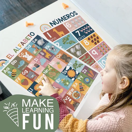 Miniatura 2 de Hadley Designs Carteles de español para el aula – 12 carteles educativos bilingües para decoraciones de aula de español imprescindibles, calendario