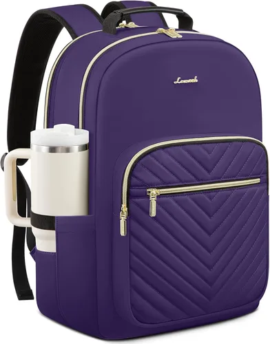 Miniatura 20 de LOVEVOOK - Mochila para laptop de 15.6 pulgadas para mujer, linda mochila de viaje con asa superior, mochila profesional para computadora, mochila