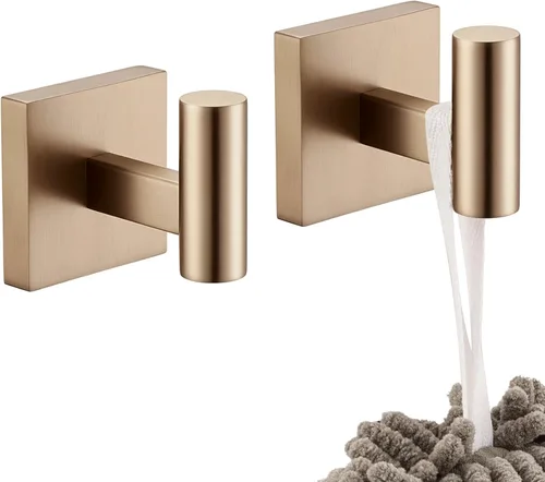 Miniatura 22 de KOKOSIRI Ganchos para Bata Toalla y Abrigo de Baño para Baño Cocina Pared Paquete de 2 Cromo Acero Inoxidable B1013CH-P2 Cromo pulido