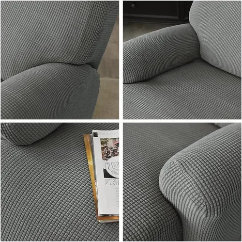 Miniatura 4 de Konsilsa Fundas para sofá reclinable de 1/2/3/4 plazas, funda elástica para sillones reclinables, funda para sillón reclinable, funda Tela 1-22
