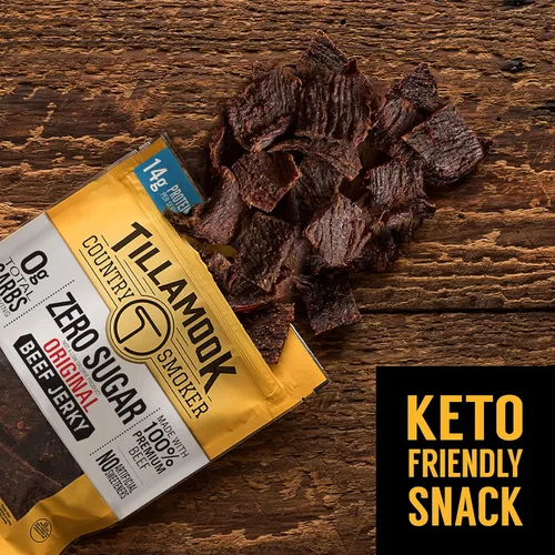 Miniatura 4 de Tillamook Country Smoker Cecina de res sin azúcar, original, apta para dietas cetogénicas, 6.5 onzas (paquete de 2)
