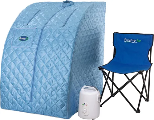 Durasage - Sauna de vapor personal portátil para el hogar – Tienda de spa plegable para todo el cuerpo con generador de vapor de 800 W, temporizador