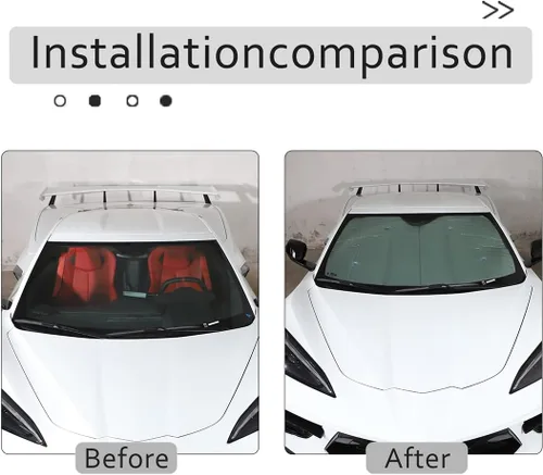 Miniatura 3 de Parasol para parabrisas compatible con Corvette C8 Stingray 2020 2021 2022 2023 2024 2025, parasol plegable para ventana delantera, visera