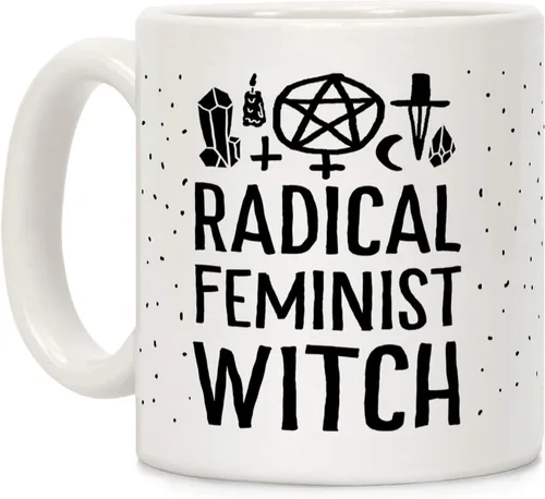 Miniatura 145 de LookHUMAN Taza de Café de Halloween – Halloween Is Meowgical Tazas, Taza de Café Espeluznante Idea de Regalos de Taza, 15 Onzas 10-Blanco