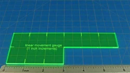 Miniatura 3 de LITKO Calibre lineal de 1 pulgada compatible con DBA, verde fluorescente