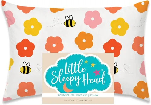 Miniatura 73 de Little Sleepy Head Funda de almohada para niños pequeños, 100% algodón y funda de almohada hipoalergénica para almohada de niños pequeños, funda
