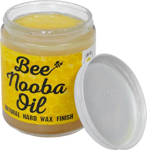 Bumblechutes Bee'Nooba - Cera de abejas de aceite para madera, capa superior de mantequilla de madera natural, sellado hidratante para proteger