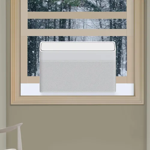Miniatura 6 de Paquete de 2 bloques de espuma para unidades de aire acondicionado en forma de U, bloque de espuma lateral de cortina de CA para ventana con cinta