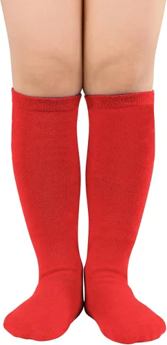 Century Star Calcetines de fútbol para niños, calcetines de tubo hasta la rodilla, calcetines de uniforme para niñas, calcetines deportivos de