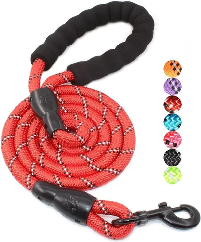 Miniatura 6 de BAAPET Correa para perro de 2/4/5/6 pies con cómodo mango acolchado e hilos altamente reflectantes para perros pequeños, medianos y grandes