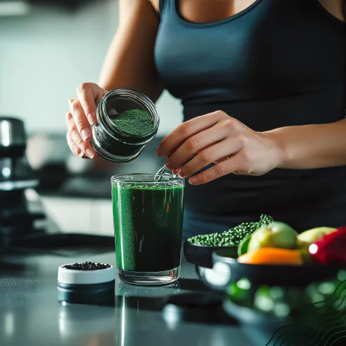 Miniatura 5 de NaturaleBio Polvo de espirulina orgánico 1 libra de algas espirulina en polvo natural y crudo. Vegano y puro. Cultivado en la India en Tamil Nadu.