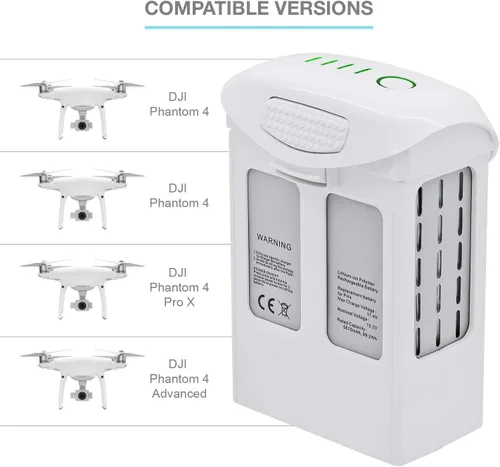 Miniatura 6 de ExpertPower Hélices 9455S para drones DJI Phantom serie 4 Hoja autoapretable, de bajo ruido, liberación rápida (2 hélices + 2 baterías)