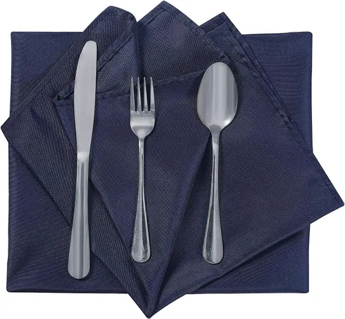Miniatura 4 de Servilletas de tela de 17 x 17 pulgadas, lavables de poliéster, servilletas de mesa suaves para bodas, fiestas, cenas, banquetes