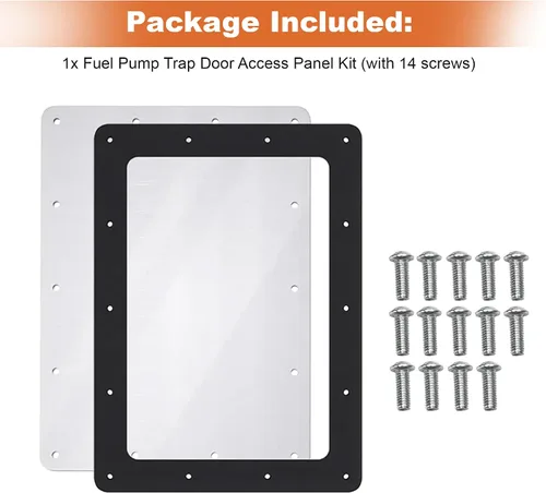 Miniatura 5 de Panel de acceso para puerta de trampa de bomba de combustible compatible con Camaro y Firebird 1982-1997 (incluye 14 tornillos)