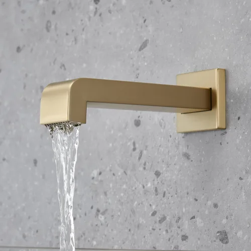 Miniatura 7 de SOOOHOT Accesorios de ducha de oro cepillado, juego de grifo de ducha dorado con cabezales de ducha dorados de 12 pulgadas con combo de rociador
