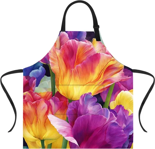 Miniatura 25 de Delantal divertido con 2 bolsillos para hombres y mujeres, barbacoa, parrilla, delantales con babero ajustable, regalos, cocina, cocina de la cocina